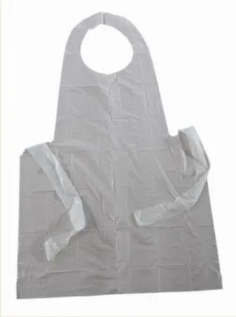 Plastic Apron – White (71cm x 117cm, Disposable)
