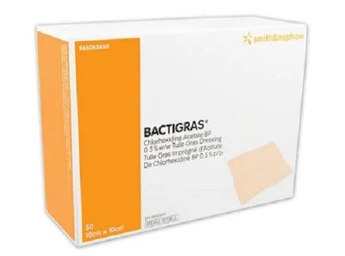 Bactigras® Antiseptic Gauze Dressing – 10cm x 10cm